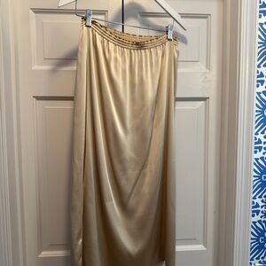 Vintage Zoran silk satin long skirt size Large